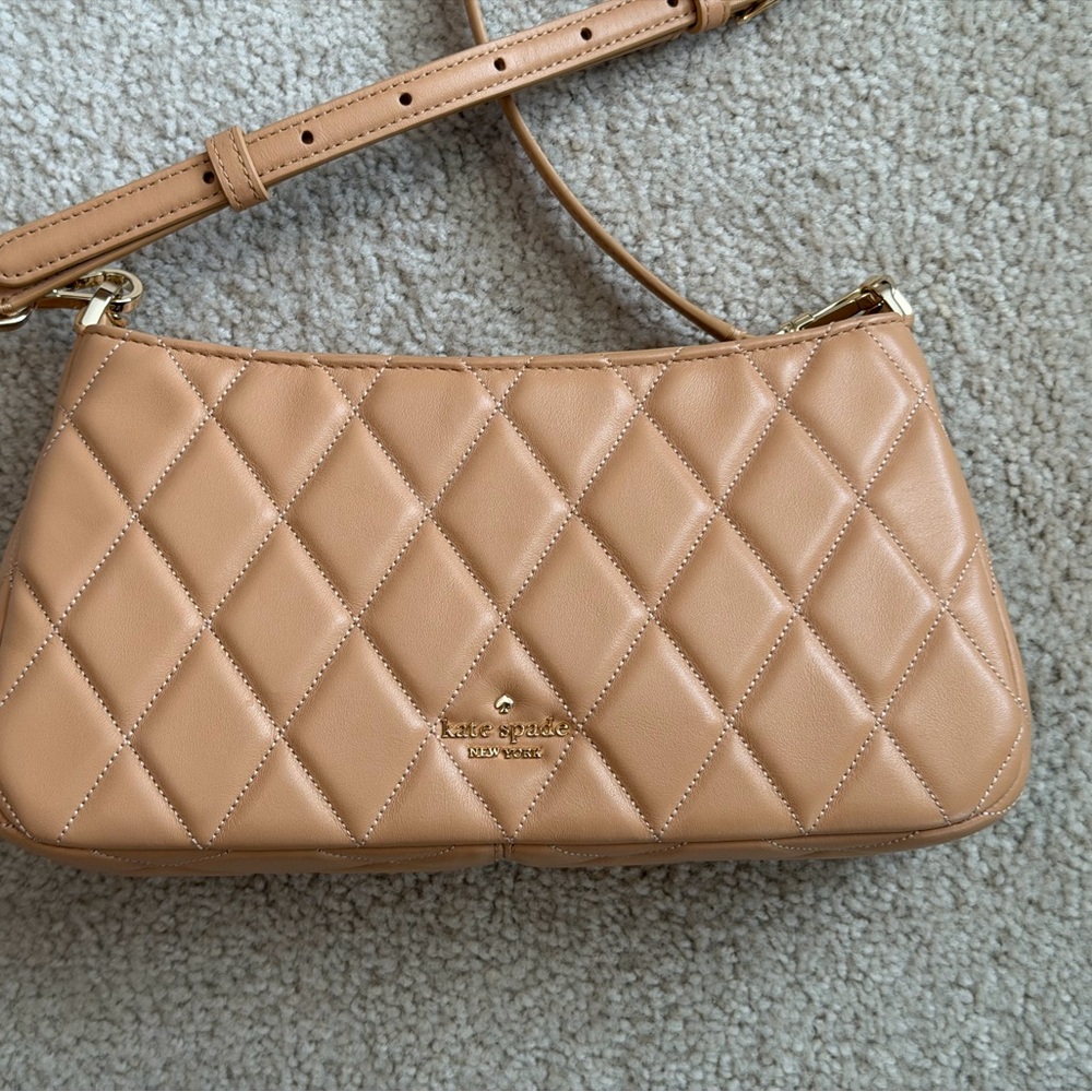 Kate Spade Camel Quilted Shoulder Bag